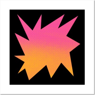 Neon Funky Halftone Burst: A Colorful Explosion of Style Posters and Art